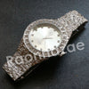 Hip Hop "Dynamic Duo" Silver Techno Pave Nugget Watch - Raonhazae