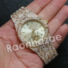 Hip Hop Gold Techno Pave Gold Wrist Watch - Raonhazae