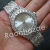 Hip Hop "Dynamic Duo" Silver Techno Pave Nugget Watch - Raonhazae