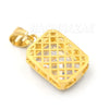 316L Stainless Steel Hip Hop Tesseract Charm Pendant w/ 5mm Miami Cuban Chain - Raonhazae