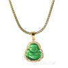 Iced Buddha Pendant w/ 5mm Franco Chain / LOCKSMITH Pendant w/ 4mm Rope Chain Set G - Raonhazae