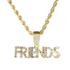 Gold / Silver Iced Buddha Pendant w/ 5mm Franco Chain / Friends Pendant w/ 4mm Rope Chain Set - Raonhazae