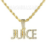 Iced Gold / Silver Buddha Pendant w/ 5mm Franco Chain / JUICE Pendant w/ 4mm Rope Chain Set - Raonhazae