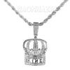 Iced Buddha Pendant w/ 5mm Franco Chain / CROWN Pendant w/ 4mm Rope Chain Set G - Raonhazae