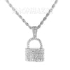 Iced Buddha Pendant w/ 5mm Franco Chain / LOCKSMITH Pendant w/ 4mm Rope Chain Set G - Raonhazae