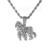 Iced Buddha Pendant w/5mm Franco Chain / GORILLA Pendent w 4mm Rope Chain Set - Raonhazae