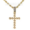 Iced Buddha Pendant w/ 5mm Franco Chain / CROSS Pendent w 4mm Rope Chain Set - Raonhazae