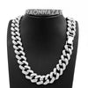 Hip Hop Fully Iced Mens 18mm Heavy Miami Cuban Chain (Multiple Sizes 9" - 36") SILVER - Raonhazae