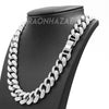 Hip Hop Fully Iced Mens 18mm Heavy Miami Cuban Chain (Multiple Sizes 9" - 36") SILVER - Raonhazae