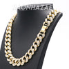 Hip Hop Fully Iced Mens 18mm Heavy Miami Cuban Chain (Multiple Sizes 9" - 36") - Raonhazae