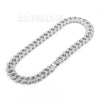 Hip Hop Fully Iced Mens 18mm Heavy Miami Cuban Chain (Multiple Sizes 9" - 36") SILVER - Raonhazae