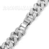 Hip Hop Fully Iced Mens 18mm Heavy Miami Cuban Chain (Multiple Sizes 9" - 36") SILVER - Raonhazae