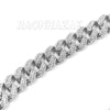 Hip Hop Fully Iced Mens 18mm Heavy Miami Cuban Chain (Multiple Sizes 9" - 36") SILVER - Raonhazae