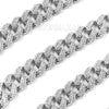 Hip Hop Fully Iced Mens 18mm Heavy Miami Cuban Chain (Multiple Sizes 9" - 36") SILVER - Raonhazae