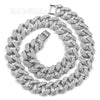 Hip Hop Fully Iced Mens 18mm Heavy Miami Cuban Chain (Multiple Sizes 9" - 36") SILVER - Raonhazae