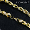 Hip Hop Fully Iced Mens 10mm Heavy Rope Chain (Multiple Sizes 9"-36") - Raonhazae