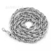 Hip Hop Fully Iced Mens 10mm Heavy Rope Chain (Multiple Sizes 9"-36") Silver - Raonhazae