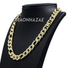 Hip Hop Fully Iced Mens 12mm Heavy Figaro Chain (Multiple Sizes 9"-36") - Raonhazae