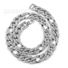 Hip Hop Fully Iced Mens 12mm Heavy Figaro Chain (Multiple Sizes 9"-36") Silver - Raonhazae