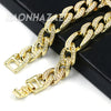 Hip Hop Fully Iced Mens 12mm Heavy Figaro Chain (Multiple Sizes 9"-36") - Raonhazae