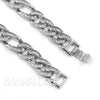 Hip Hop Fully Iced Mens 12mm Heavy Figaro Chain (Multiple Sizes 9"-36") Silver - Raonhazae