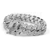 ICED CUBAN PREMIUM 14K Iced GOLD PLATED SIMULATED DIAMOND 14MM 9" BRACELET SILVER - Raonhazae