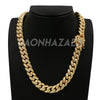 18K Yellow Gold CUBAN Miami Chain Link MicroPave Lab Diamond Necklace - Raonhazae