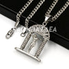 Hip Hop Iced Stainless Steel Gold / Silver Jesus Crucifix Pendant W Cuban Chain - Raonhazae