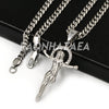 Hip Hop Iced Stainless Steel Gold/Silver Jesus Crucifix Pendant W Cuban Chain - Raonhazae