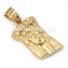 Hip Hop Iced Stainless Steel Gold / Silver Jesus Face Pendant W Cuban Chain - Raonhazae