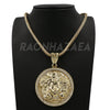 Hip Hop HUGE MEDUSA PENDANT Exclusive Pendant W/ Franco & Tennis Choker Chain Set - Raonhazae