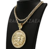 Hip Hop HUGE MEDUSA PENDANT Exclusive Pendant W/ Franco & Tennis Choker Chain Set - Raonhazae