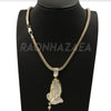 Hip Hop PRAYING HANDS Exclusive Pendant W/ 18" Franco Chain & Tennis Choker Chain Set - Raonhazae