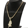 Hip Hop PRAYING HANDS Exclusive Pendant W/ 18" Franco Chain & Tennis Choker Chain Set - Raonhazae