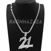 Hip Hop 21 SAVAGE Pendant W/ Franco Chain / Tennis Choker Chain - Raonhazae