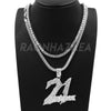 Hip Hop 21 SAVAGE Pendant W/ Franco Chain / Tennis Choker Chain - Raonhazae