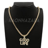 Hip Hop GOOD LIFE Pendant W/ Franco Chain / Tennis Choker Chain - Raonhazae