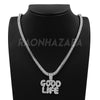 Hip Hop GOOD LIFE Pendant W/ Franco Chain / Tennis Choker Chain - Raonhazae