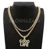 Hip Hop GOOD LIFE Pendant W/ Franco Chain / Tennis Choker Chain - Raonhazae