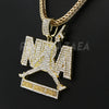 Hip Hop NEVER BROKE AGAIN Exclusive Pendant W/ Franco & Tennis Choker Chain Set - Raonhazae