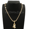 Hip Hop PRAYING HANDS Exclusive Pendant W/ Franco & Tennis Choker Chain Set - Raonhazae