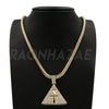 Hip Hop 3D Pyramid Ankh Pendant W/ Franco Chain / Tennis Choker Chain. - Raonhazae