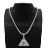 Hip Hop 3D Pyramid Ankh Pendant W/ Franco Chain / Tennis Choker Chain. - Raonhazae