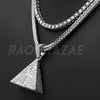 Hip Hop 3D Pyramid Ankh Pendant W/ Franco Chain / Tennis Choker Chain. - Raonhazae