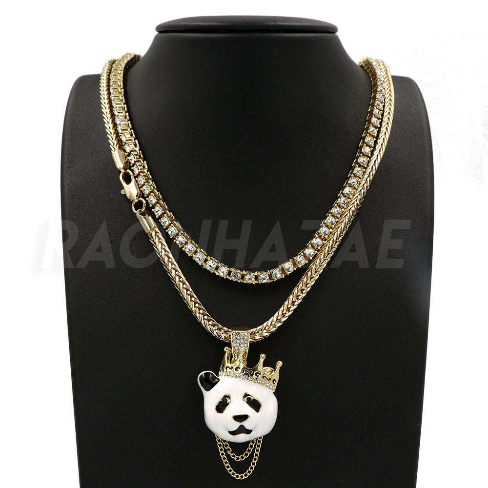 Panda Gold Necklace - Womens Chain Necklace 18K