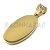 Solid Brass Gold Diamond Cut Guadalupe Pendant w/ 5mm 24" Concave Cuban Chain B03G - Raonhazae
