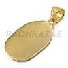 Solid Brass Gold Diamond Cut Our Lady of Guadalupe Pendant w/ 5mm 24" Concave Cuban Chain B04G - Raonhazae