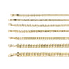 Raonhazae 14K Gold Plated Concave Cuban Necklace Chain (4-10m) W/ 8"/9"/24"/30" - Raonhazae