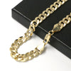 Raonhazae 14K Gold Plated Concave Cuban Necklace Chain (4-10m) W/ 8"/9"/24"/30" - Raonhazae