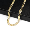 Raonhazae 14K Gold Plated Concave Cuban Necklace Chain (4-10m) W/ 8"/9"/24"/30" - Raonhazae